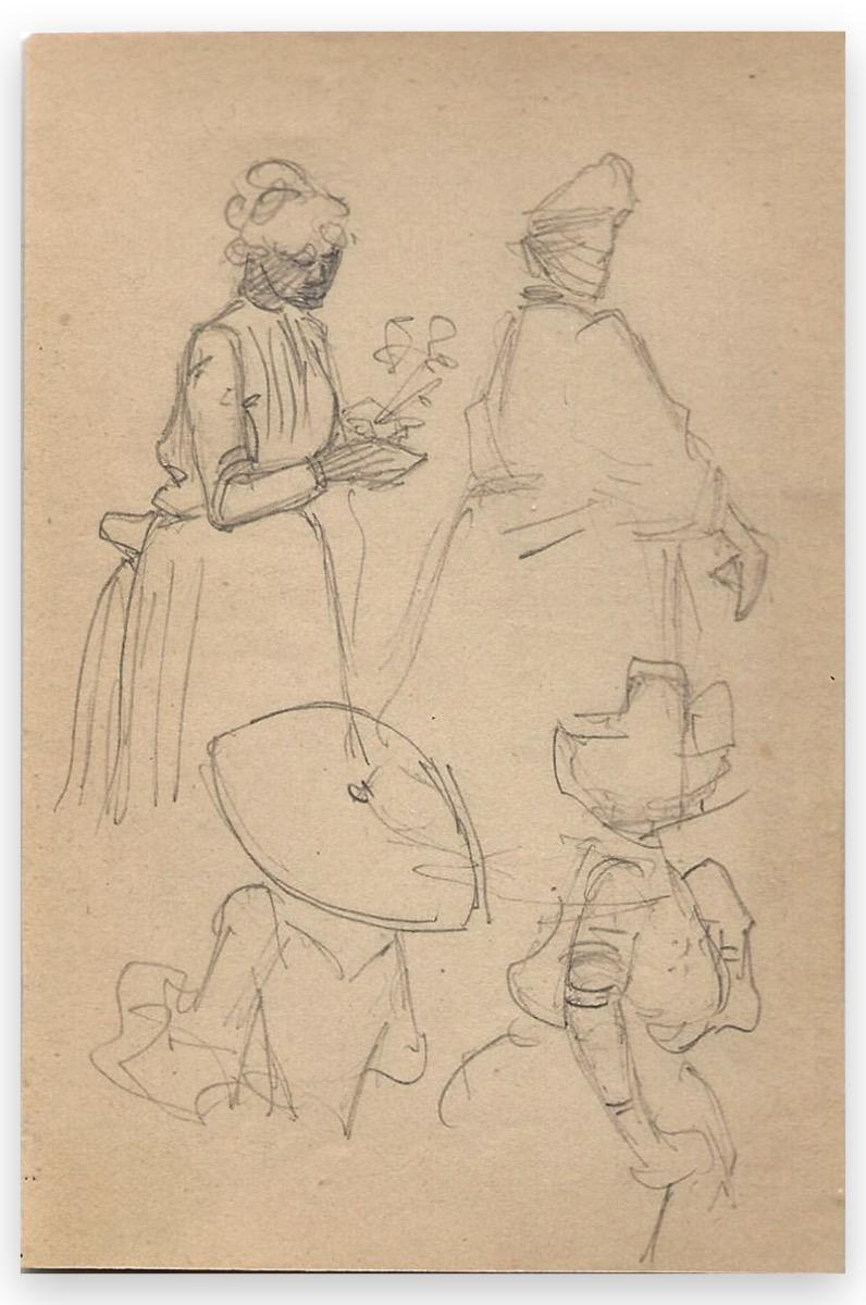 Sketches of Women ist eine Original-Graphitzeichnung auf Pergament von George Auriol aus den 1890er Jahren.

Nicht signiert. Stempel auf der Rückseite von G. Auriol.

Gute Bedingungen.

George Auriol, geboren als Jean-Georges Huyot (26. April 1863,