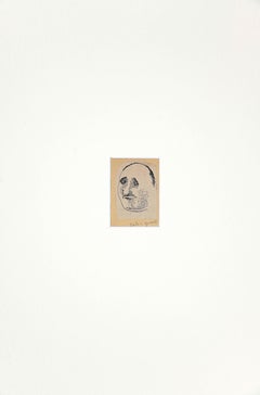 Tale e Quale  - China Ink by Mino Maccari - Mid-20th century