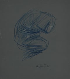 Drapery - Original Original Drawing in Pencil on Paper by Leo Guida - 1972