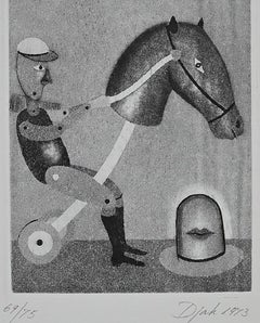 Rocking Horse - Original Etching by Zivko Djak - 1973
