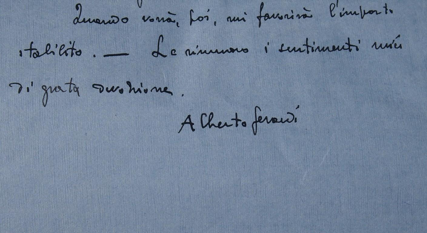 Autographenbrief von Alberto Gerardi – 1938 im Angebot 1