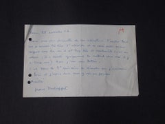 Autograph Letter by Jean Dubuffet - 1957