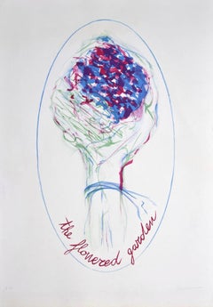 Flowered Garden - Lithograph by Ernesto Treccani - 1975