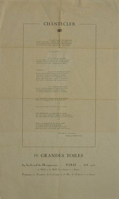 Vintage-Ausstellungsplakat Guy Vignoht, Vintage  Offsetdruck im Vintage-Stil – 1963