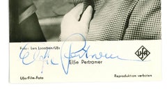 Porträt von Elfie Pertramer - Original b/w Postcard - 1960er Jahre