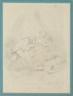 Family Portrait - Pencil - Early 19th Century