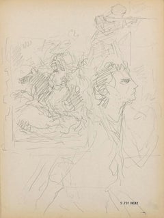 Sketch - Original Pencil by Serge Fontinsky - Mid-20th Century