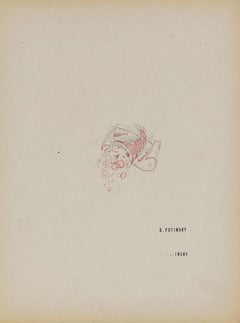 Sketch - Original Ink by Serge Fontinsky - Mid-20th Century
