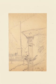 The Street - Original Drawing - 1945