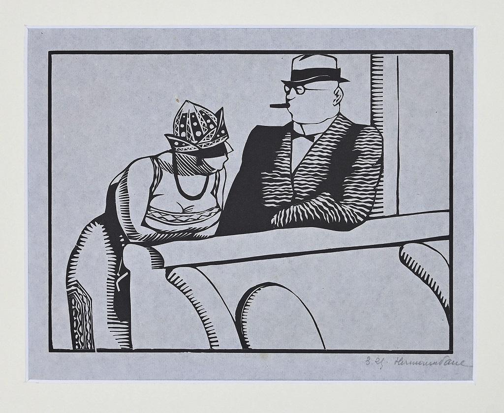 The Conversation is an original Modern artwork realized by Hermann-Paul (Paris, 1864 – 1940).

Original woodcut on paper. 

Hand-signed in pencil on the lower right corner.

Passepartout is included; dimensions: 34 x 49 cm.

Mint conditions.

The