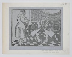 The Wait - Woodcut Print by Hermann-Paul - 1925