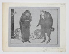 The Widow - Woodcut Print by Hermann-Paul - 1925