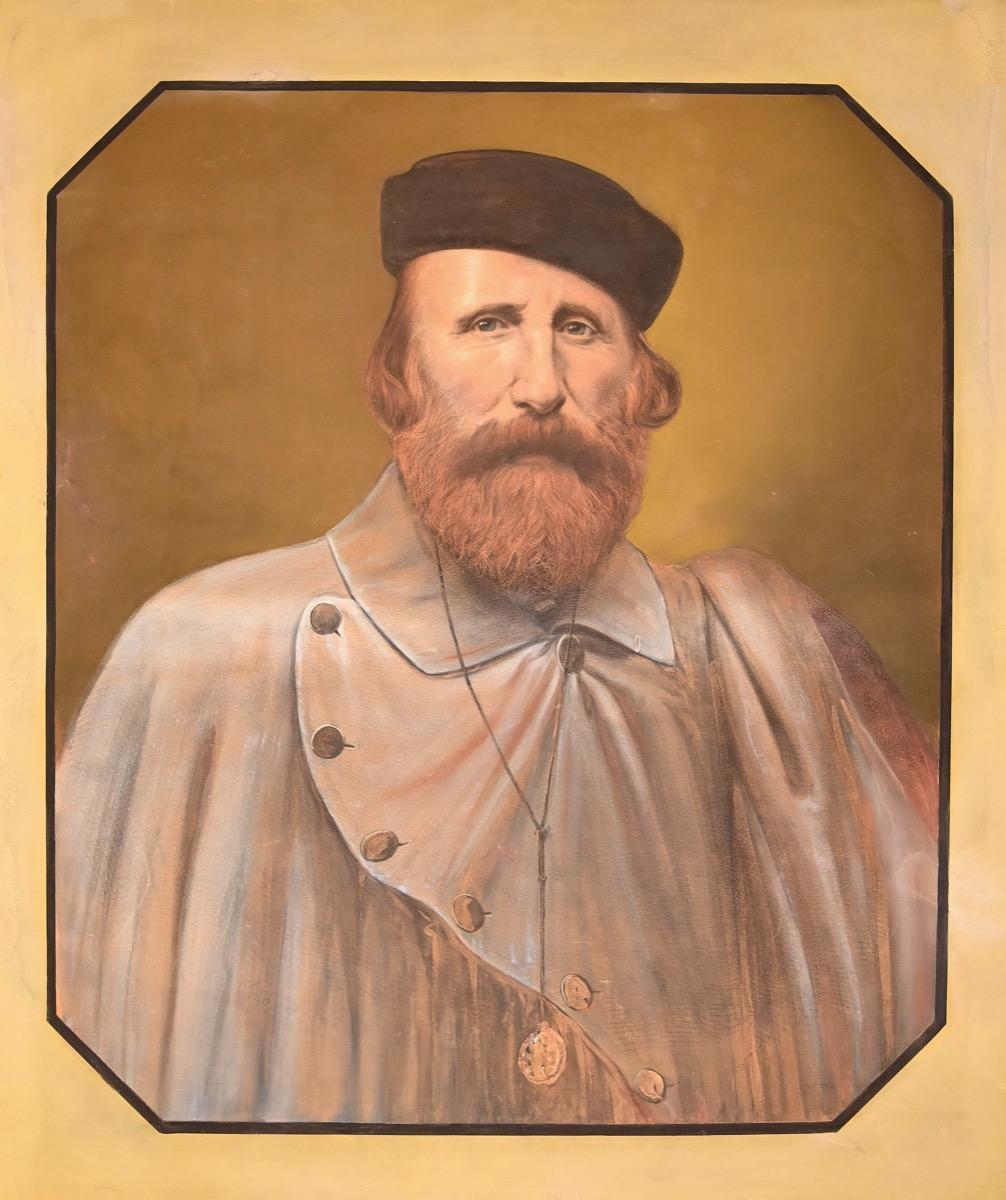 Unknown Figurative Art - Portrait of Giuseppe Garibaldi - Drawing  - 1850