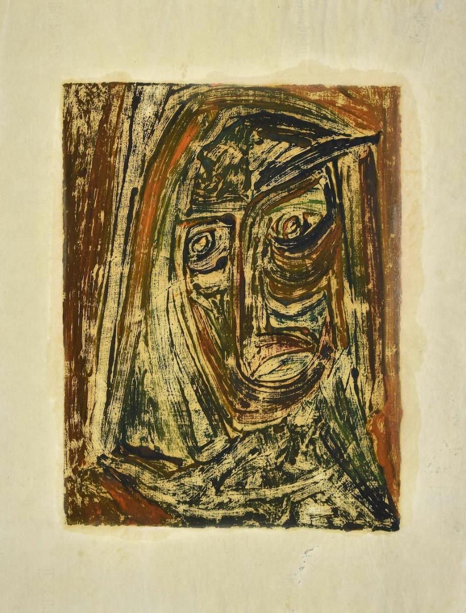 Ritratto - Disegno su carta di Sebastiano Carta - Anni '50