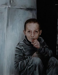 L'enfant - Peinture à l'huile de Roberto De Francisci - 2011