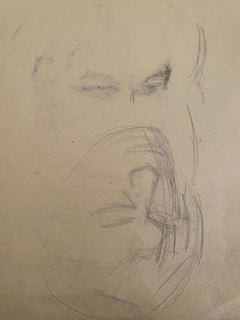 Portrait - Original Pencil Drawing by R. Cazanove - 1940
