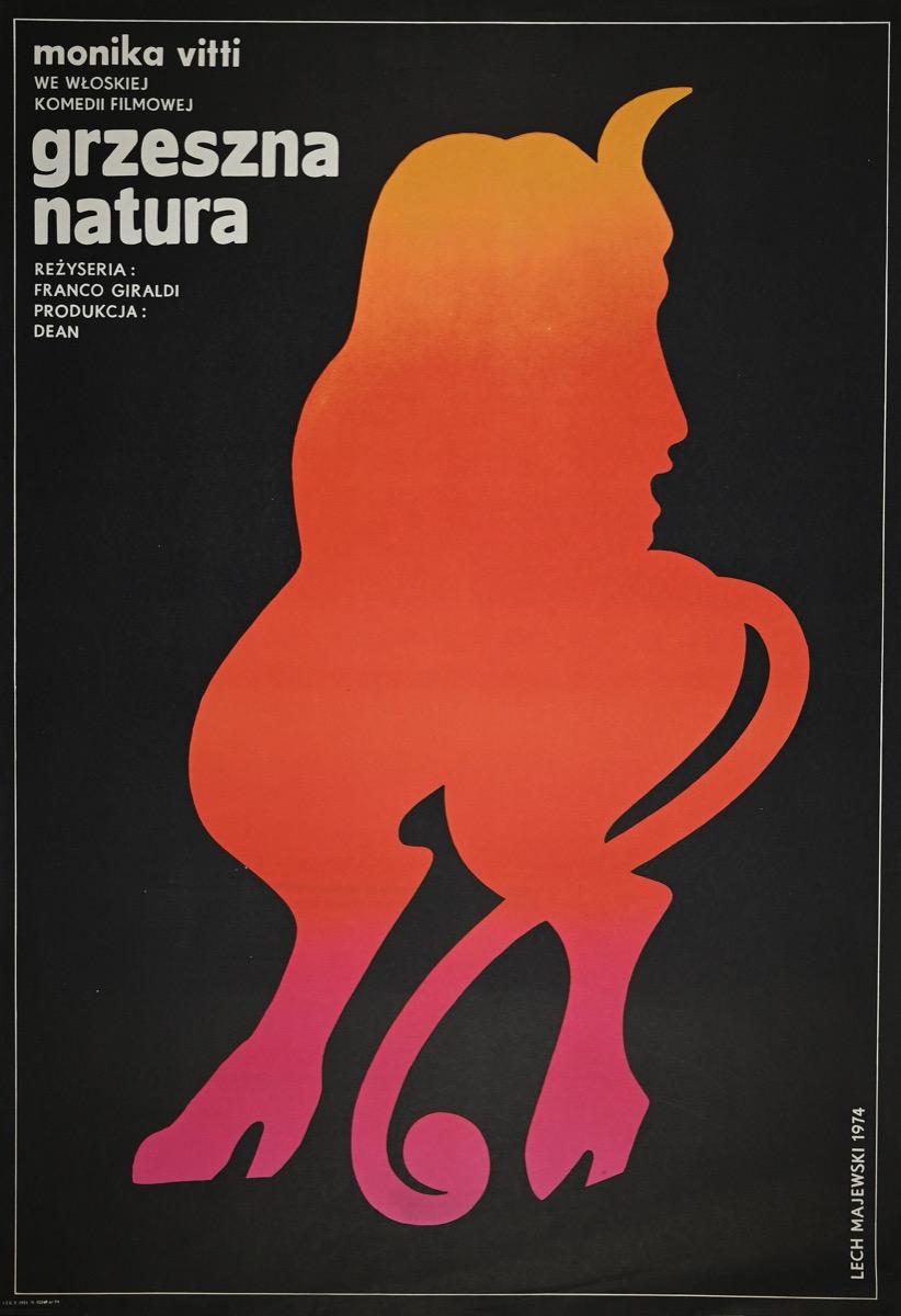 Affiche vintage offset Natura de Grzeszna par Lech Majewsk, 1974
