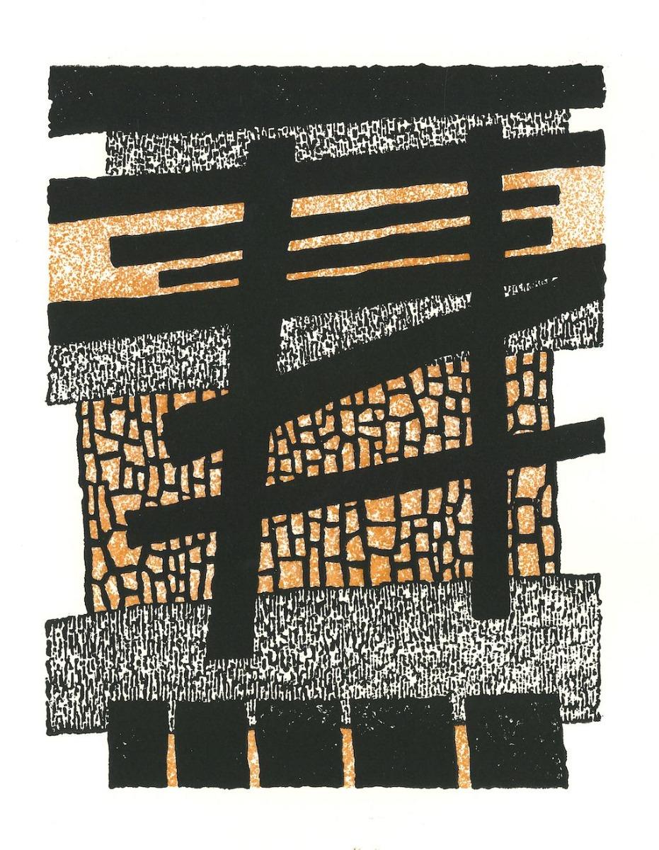 Composición es una obra de arte contemporánea original realizada por Luigi Spacal (Trieste, 1907 - Trieste, 2000) en la década de 1970.

Original xilografía coloreada sobre cartón. Dimensiones de la imagen: 18 x 14 cm

Buenas condiciones. 

Lojze