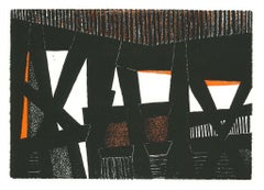 Vintage Composition - Woodcut by Luigi Spacal - 1970s