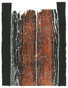 Vintage Composition - Woodcut by Luigi Spacal - 1970s