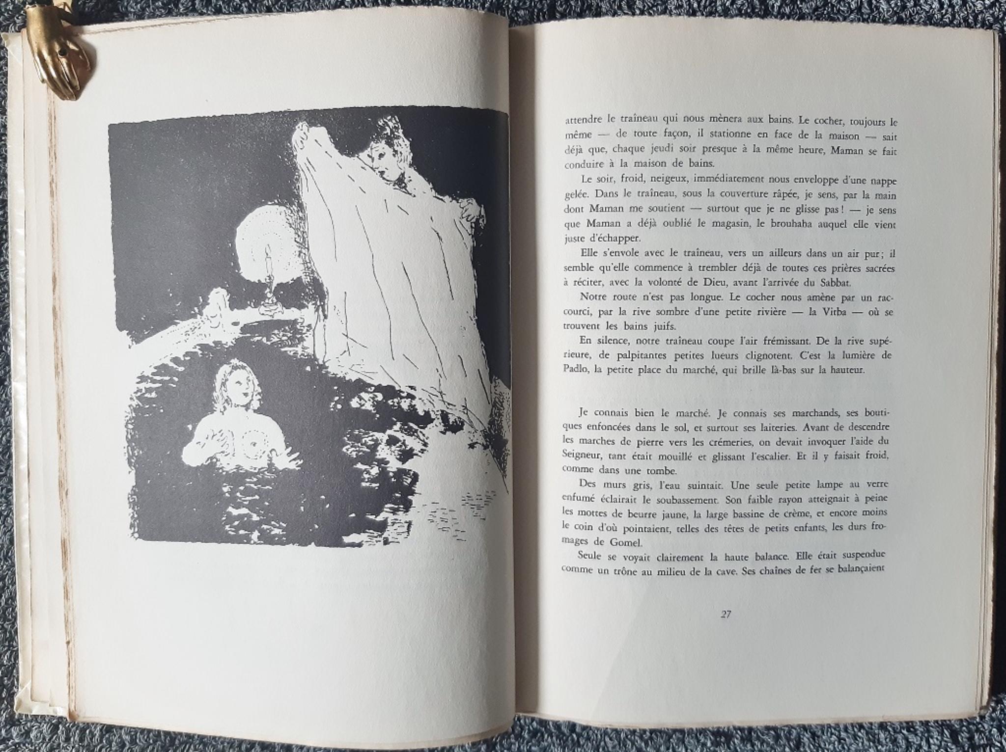 First edition of Chagall's autobiography.
Limited edition of 1650 specimens.
Format: In-8°
Pages: 253
32 reproductions of drawings of Chagall's youth.
Good conditions.