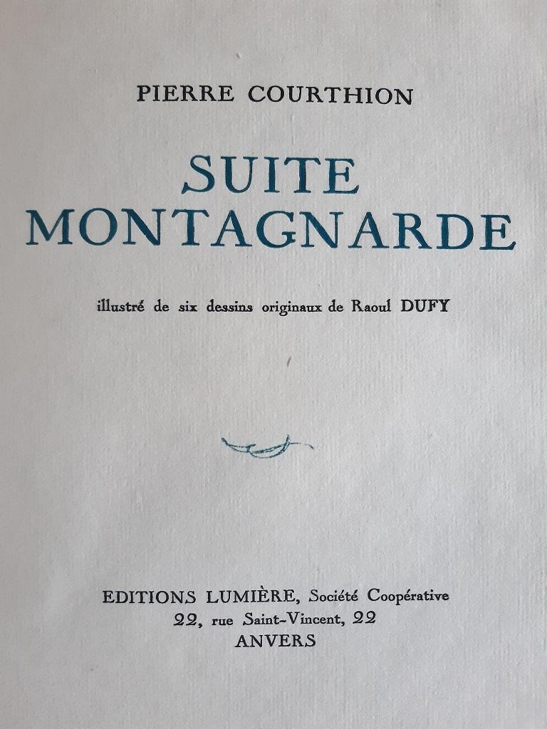 Suite Montagnarde - Vintage Rare Book Illustrated by Raoul Dufy - 1932 For Sale 1