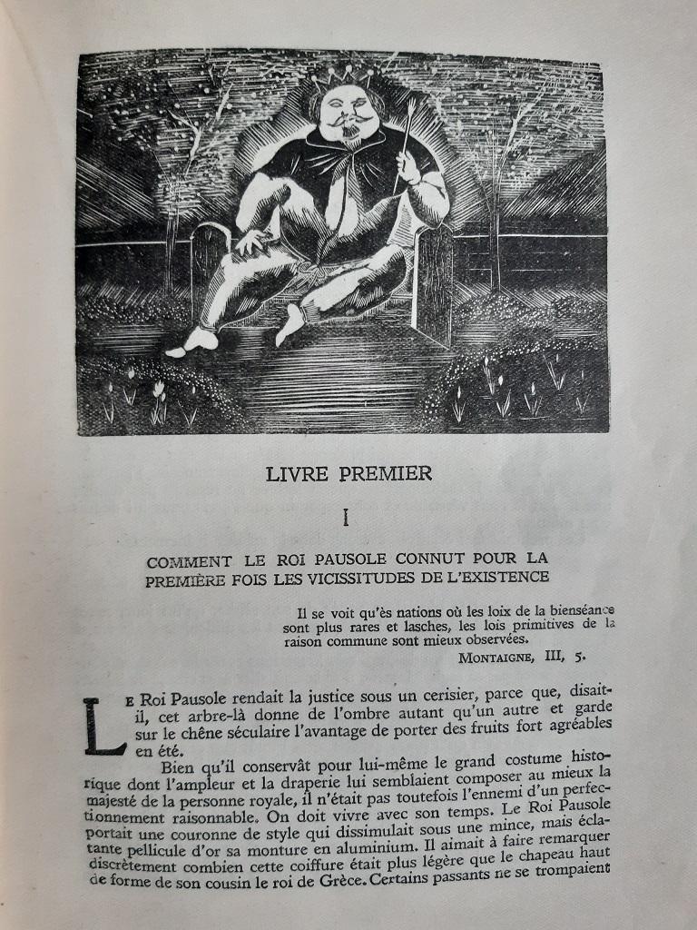 Les Aventures du Roi Pausole is an original modern rare book engraved by Léonard Tsuguharu Foujita (Tokyo, 1886 – Zurich, 1968) and written by Pierre Louÿs (Ghent, 1870 - Paris, 1925) in 1934.

Published by Fayard, Paris.

Original Second