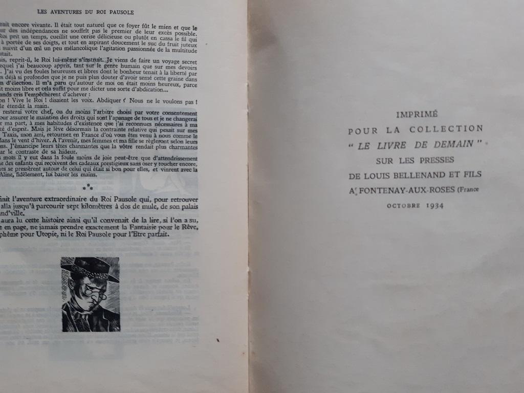 Les Aventures du Roi Pausole - Vintage Rare Book  by L. Foujita - 1934 - Modern Art by Leonard Tsuguharu Foujita
