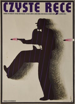 Czyste Rece Vintage Poster - Offset Print by M. Wasilewski - 1974