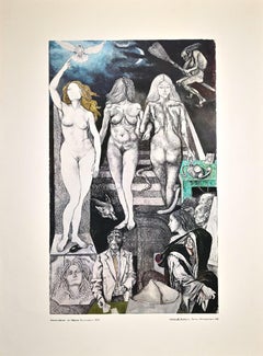Bugie - Da Le Allegorie - Offset originale di Renato Guttuso - 1981