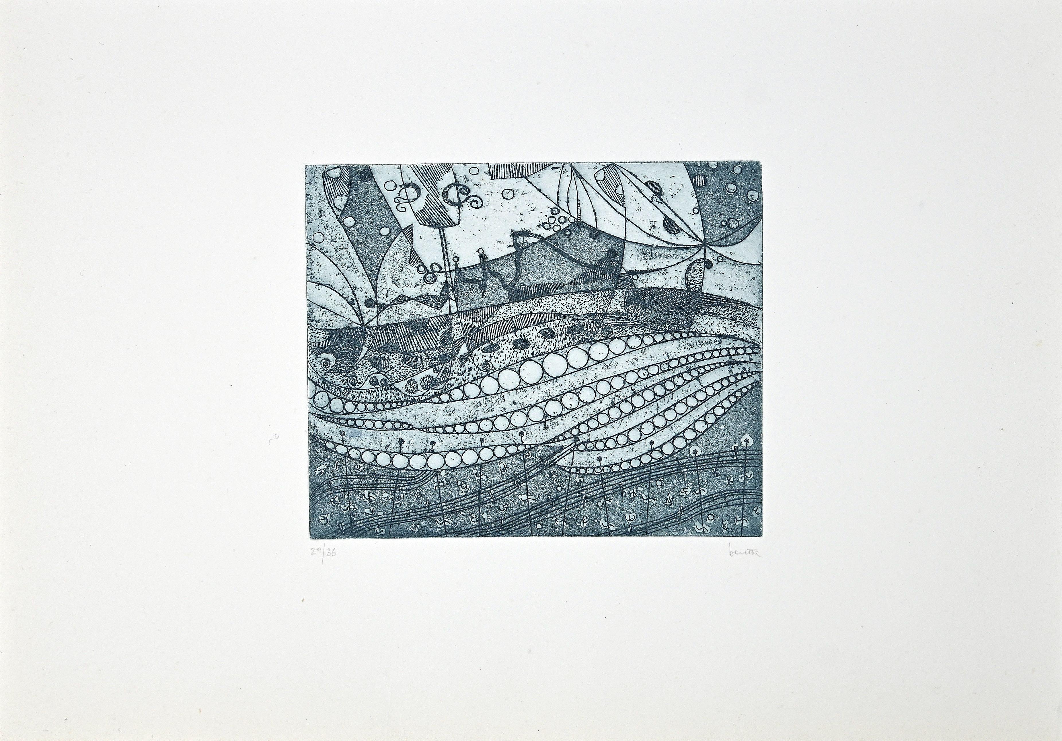 Firmato a mano e numerato. Edizione di 36 stampe.

Dimensioni dell'immagine: 12,5x15 cm.

Buone condizioni.