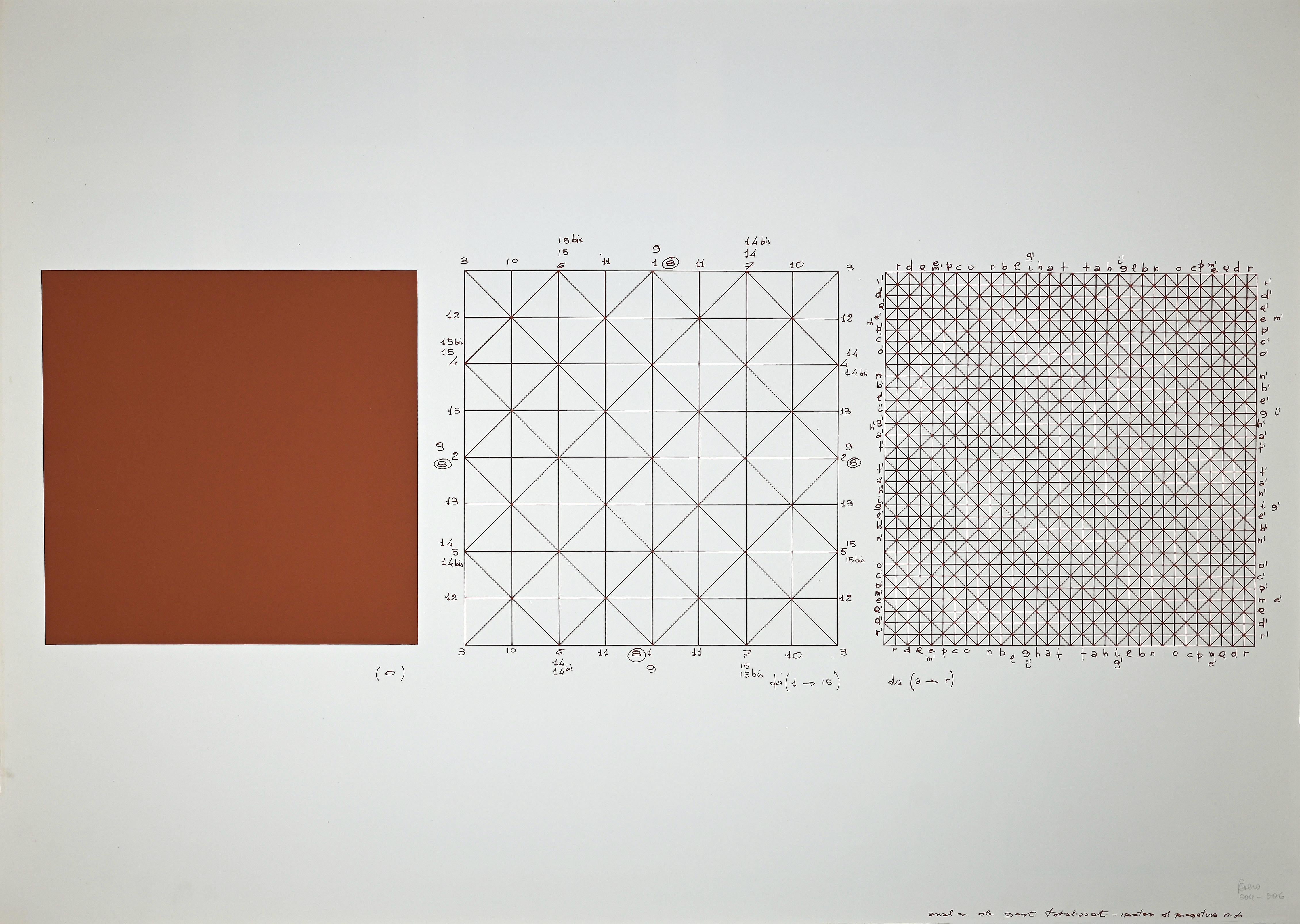Ipotesi di piegatura:3, 4, 5, 6 -Set of 4 Screen Prints by R. Boero - 1980 For Sale 1