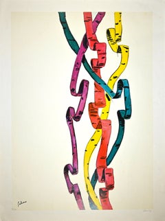 Nastri - Screen Print by Albino Galvano - 1969