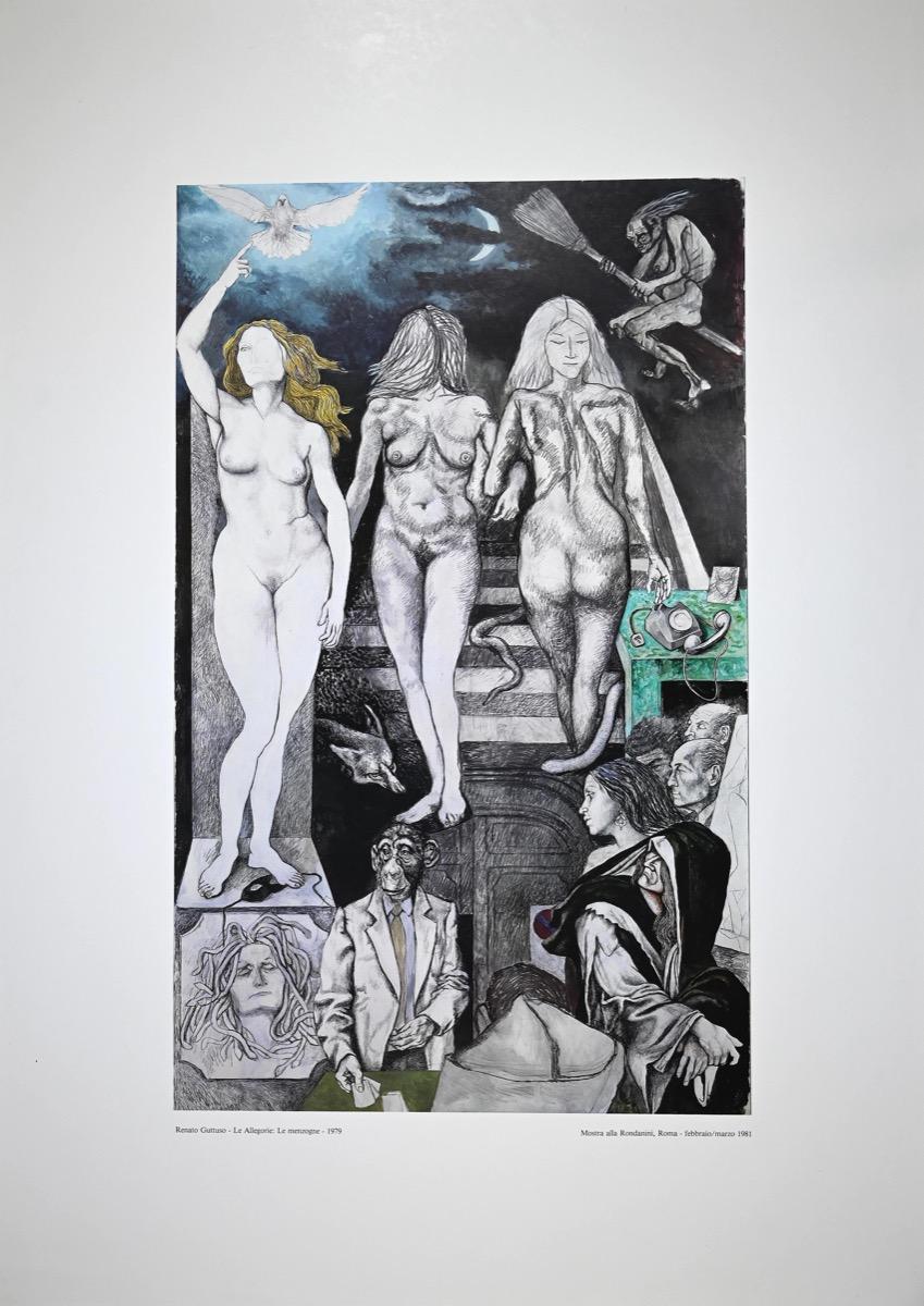 Allegories:  Lies - Offset Print by Renato Guttuso - 1979