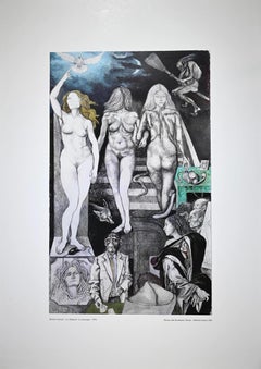 Vintage Allegories:  Lies - Offset Print by Renato Guttuso - 1979