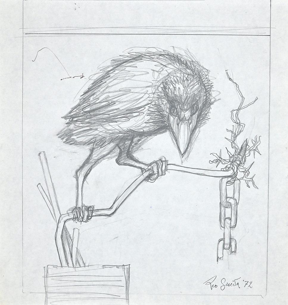 The Crow - Pencil Drawing by Leo Guida - 1972