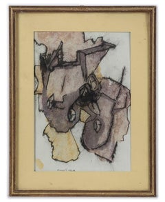 Towards the End of the Story - Ink and Watercolor Drawing - 1970s