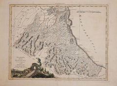 zatta vase Ancient Map of Romagna - Etching by Antonio Zatta - 1783