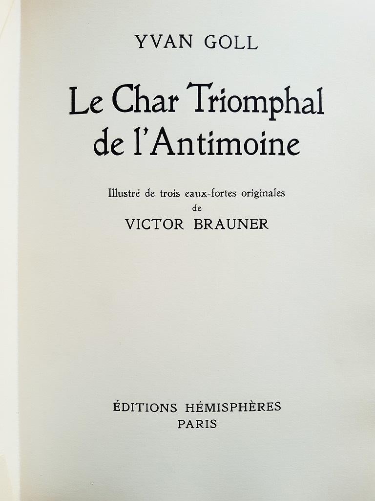 Le Char Triomphal de l’Antimoine-Vintage Rare Book Illustrated by V.Brauner-1949 - Modern Art by Victor Brauner 