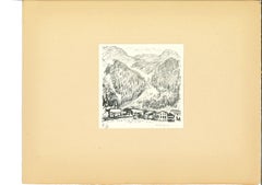 Mountains of Canton Grigioni - Lithograph by Albert Marquet - Early 20th Century