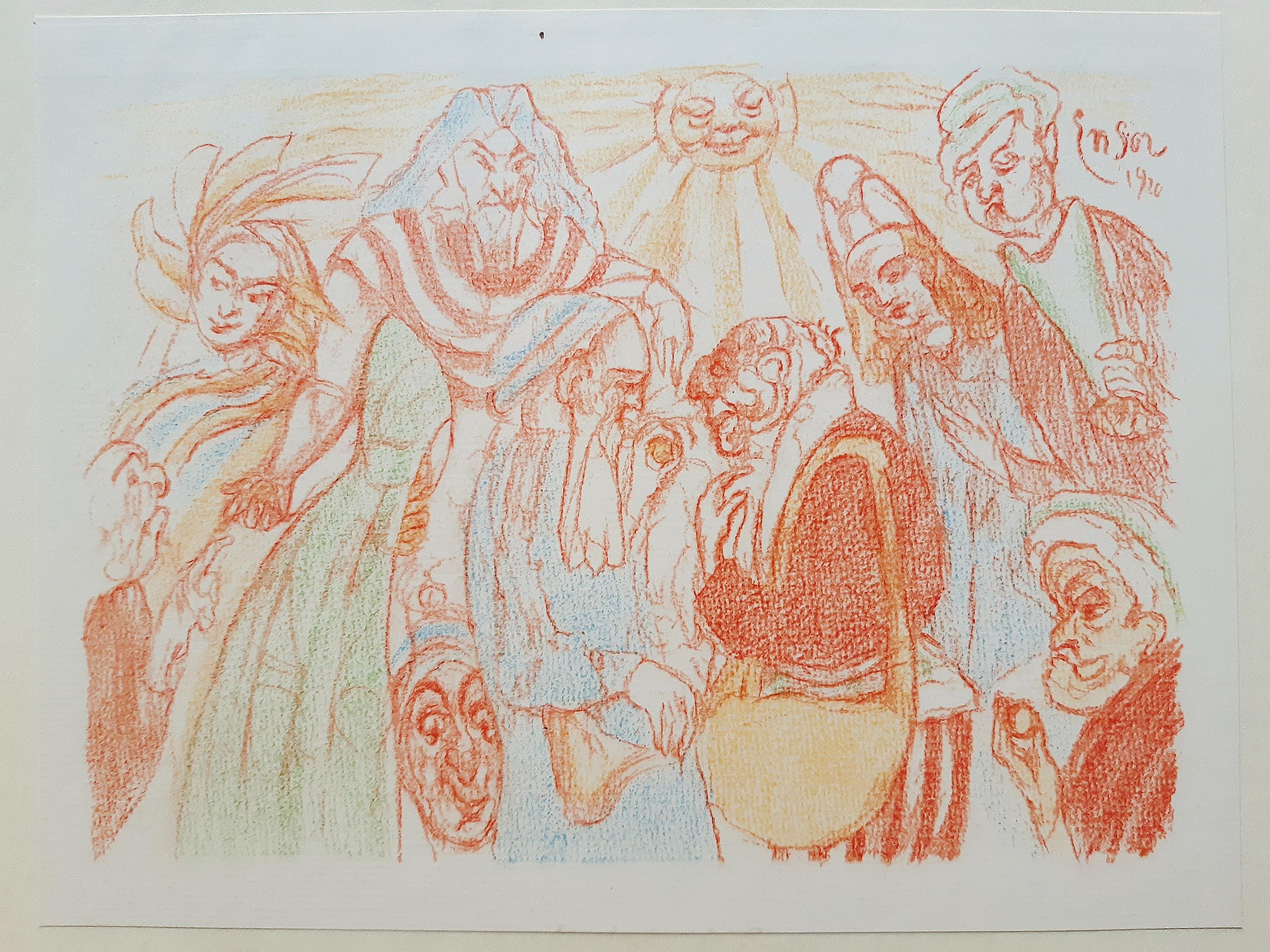 Scènes de la vie du Christ - Vintage Rare Book Illustrated by James Ensor - 1921 For Sale 3