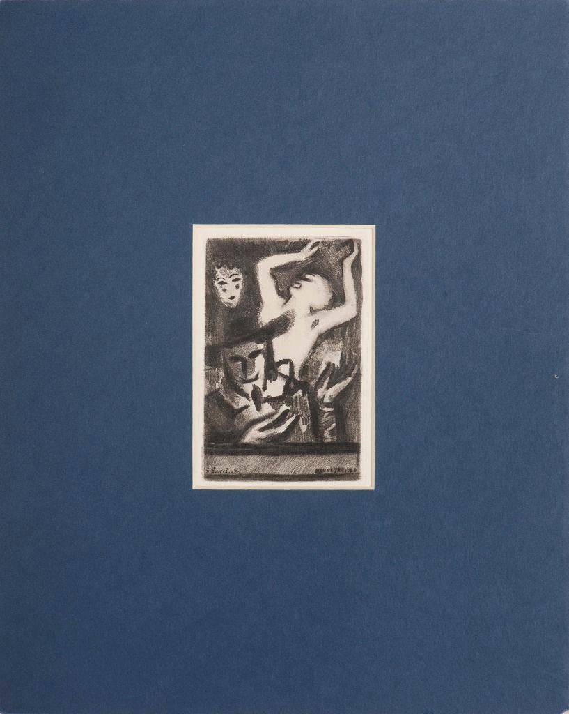 Copperplate is an original etching realized by Georges Gorvel in 1928.

The artwork is in very good conditions, mounted on a blue cardboard passpartout (30x24).  Image Dimensions: 11x7.5 cm.

Georges Gorvel is a French engraver and illustrator.