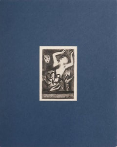 Kupferblech – Original-Radierung von Georges Gorvel – 1928