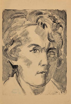 Figur einer Frau - Original Monotypie von Helen Vogt - 1929