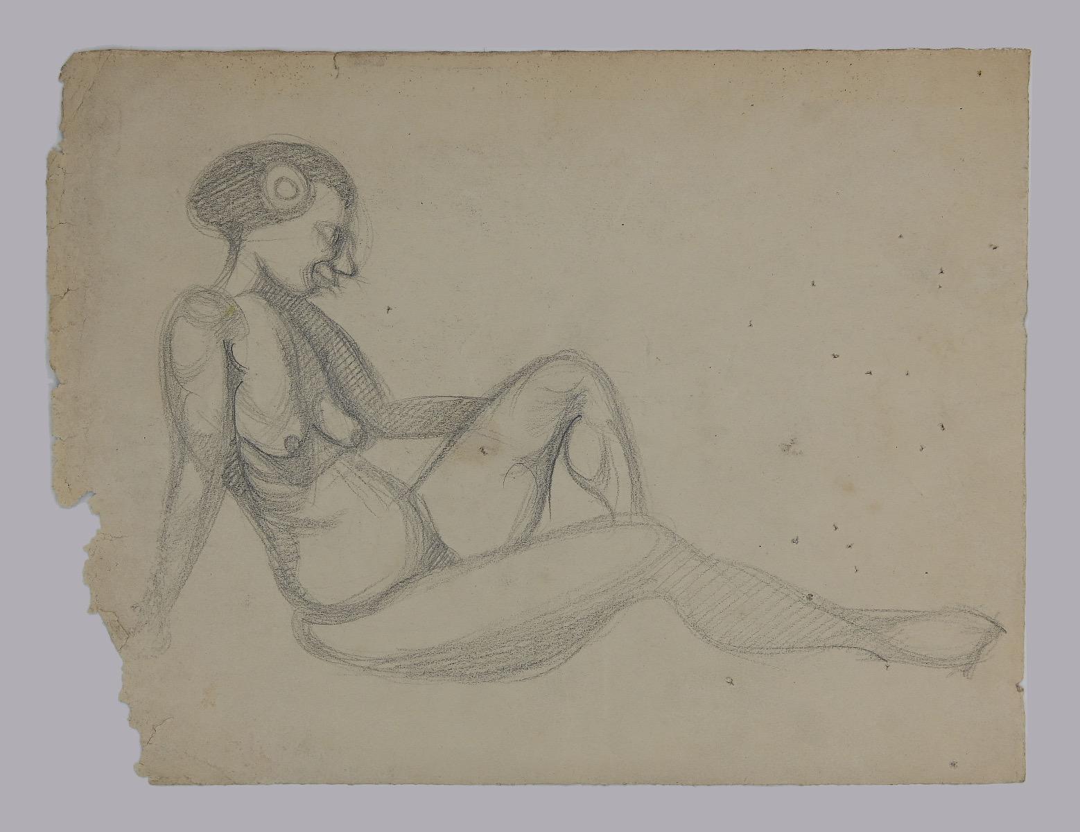 Naked woman is a pencil drawing by the artist André Meaux Saint-Marc (1885-1941).

Good conditions.