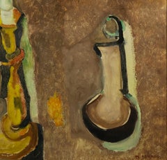 Elemente der Komposition – Öl auf Leinwand von Mario Asnago – 1960er Jahre
