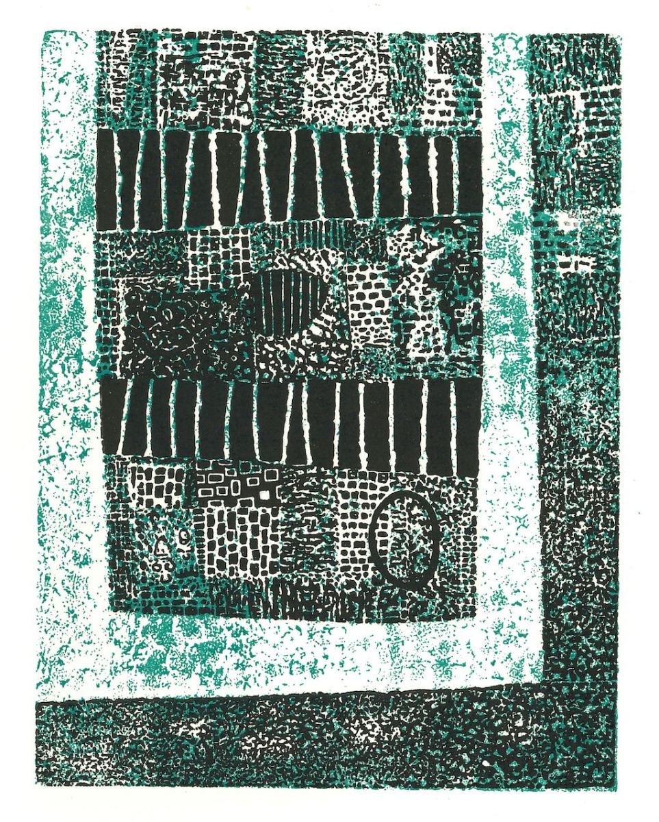 Composition is an original contemporary artwork realized by Luigi Spacal (Trieste, 1907 - Trieste, 2000) in the 1970s.

Original Colored woodcut print on cardboard. 

Good conditions. Image Dimensions:  14 x 12.5 cm

Lojze Spacal, also known as