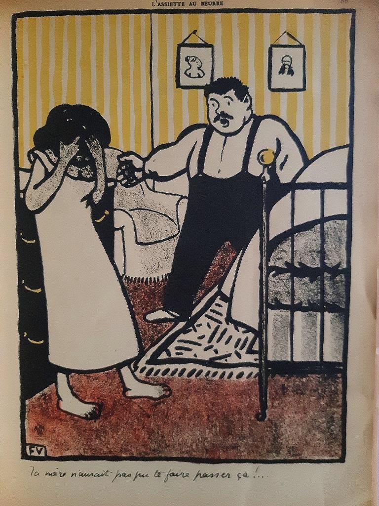 Crimes et Chatiments-Vintage, seltenes Buch, illustriert von Flix Vallotton – 1902 – Art von Félix Vallotton