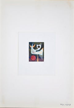 Abstract Game - Watercolor - 1970s