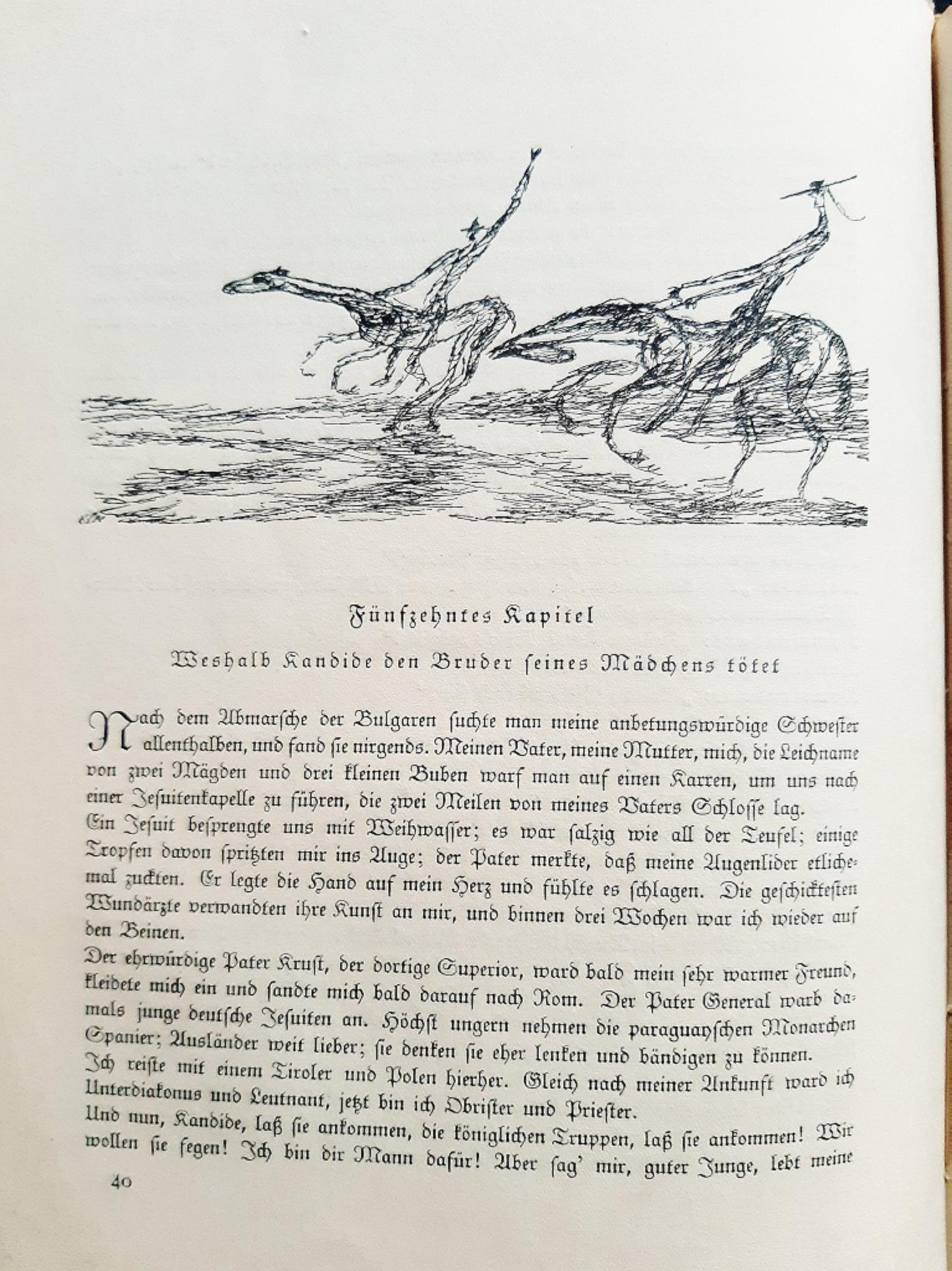 Kandide oder die beste Welt - Vintage Rare Book Illustrated by Paul Klee - 1920 For Sale 2